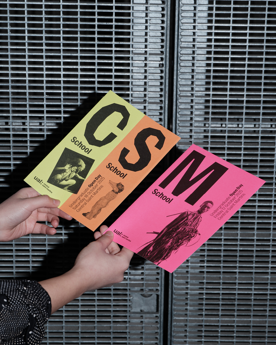 Open day leaflets for Central Saint Martins